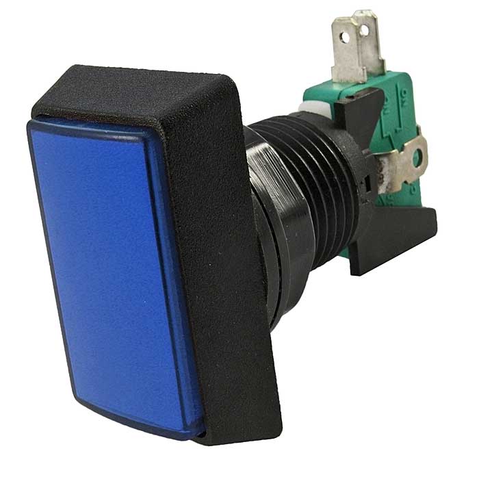 Кнопка для иговых автоматов GMSI-3B-R no(nc)+nc(no) blue