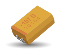 Конденсатор танталовый SMD C 10uF 25V 10% / TAJC106K025RNJ