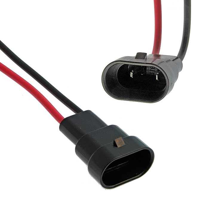 Разъём питания авто H8/H11 M plastic, Cu 10CM