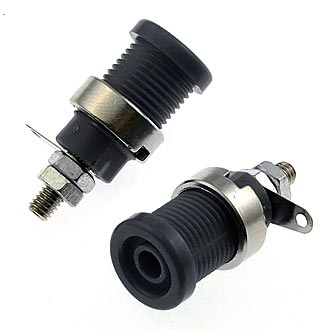Разъём Z012 4mm panel jack BLACK