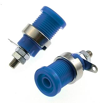 Разъём Z012 4mm panel jack BLUE