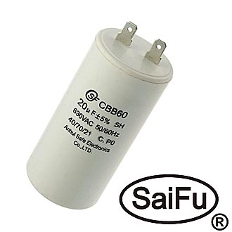 Пусковой конденсатор CBB60 20uF 630V (SAIFU)