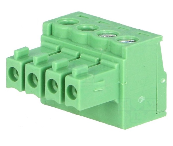 Клеммник 15EDGK-3.5-04P-14-00SH / розетка 4pin шаг 3.5мм на провод