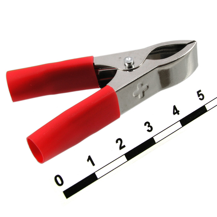 Зажим "крокодил" 8-0035 red