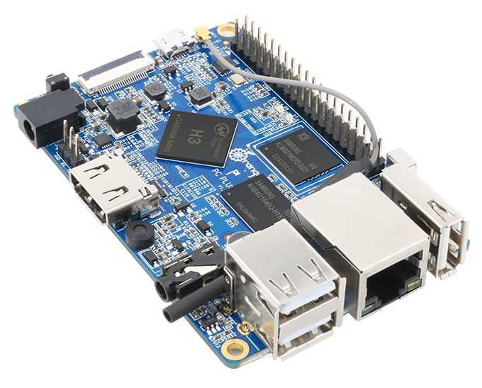 Электронный модуль Orange Pi PC Plus (1GB RAM, 8 GB Flash)