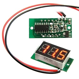 Вольтметр цифровой 3-Digit module Red LED (4.5-30V)