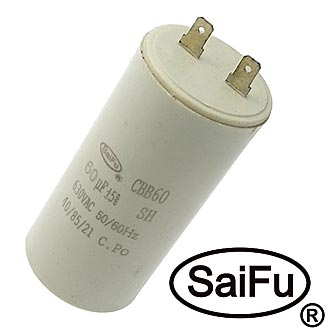 Пусковой конденсатор CBB60 60uF 630V (SAIFU)