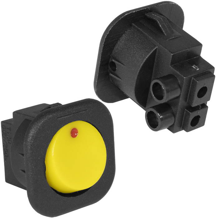 Клавишный переключатель RS-101-7C on-off желтый