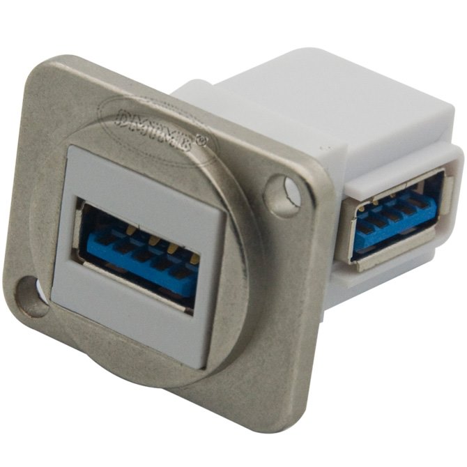 Разъём USB3.0/F-F-90 / D type гнездо USB A 3.0 на гнездо USB A 3.0 угловой на панель