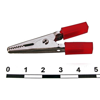 Зажим "крокодил" 8-0028 red
