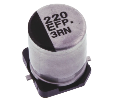 Конденсатор электролитический SMD 220uf 25V 8x10.5 105C 8xL10.5mm / CK1E221M-CRF10