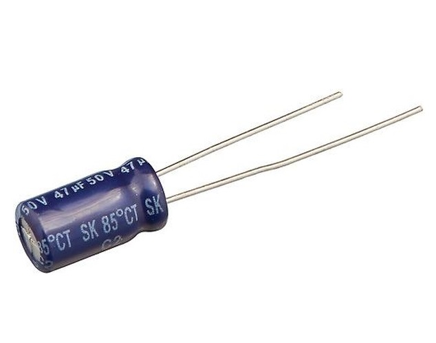 Конденсатор электролитический 47uF 50V 85C 0611 / SK050M0047BZF-0611
