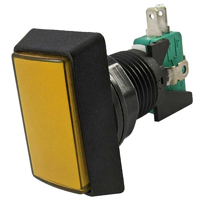 Кнопка для иговых автоматов GMSI-3B-R no(nc)+nc(no) yellow