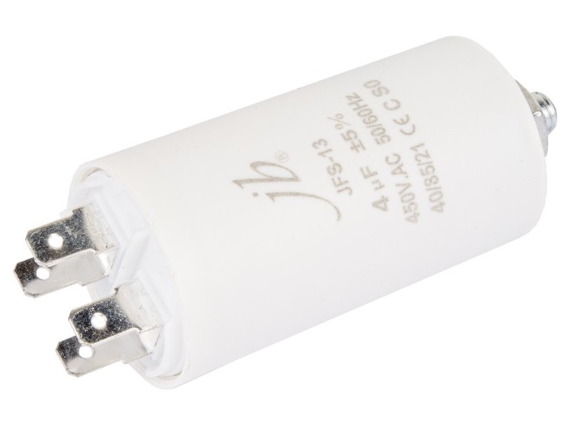 Конденсатор пусковой CBB60-E(клеммы+болт) 4uf 450VAC 5% 30x60mm JFS13A6405J000000B)