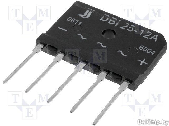 Диодный мост DBI25-12A / 25А, 1200В, трехфазный
