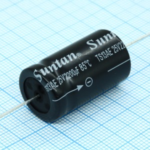 Конденсатор электролитический аксиальные выводы 2200uF 25V 16x28 85C / TS13AE1E222MSB000R