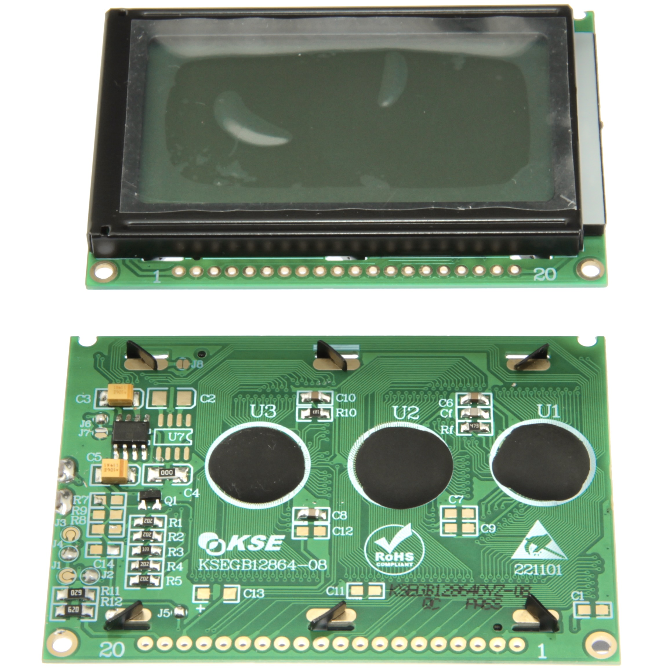 Дисплей KSEGB12864GYZ-08