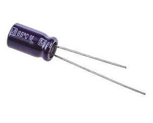 Конденсатор электролитический 100uF 35V 20% 85C 6.3x12mm / ECA1VM101