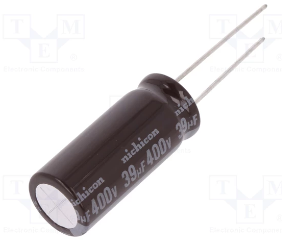 Конденсатор электролитический 39uF 400V 20% / UPT2G390MHD
