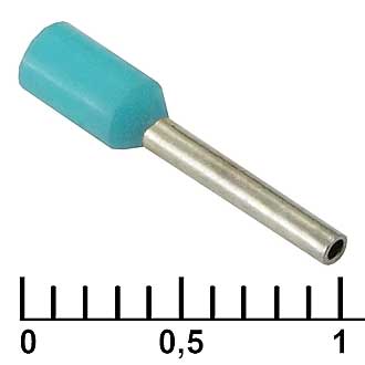 Наконечник на кабель DN00308 turquoise (0.8x8mm)