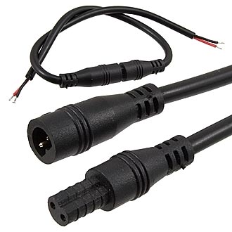 Разъём герметичный 2P F/M 22AWG*2 L150mm BLACK IP65