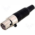 Разъём микрофонный AG5F / розетка XLR mini PIN:5 на кабель