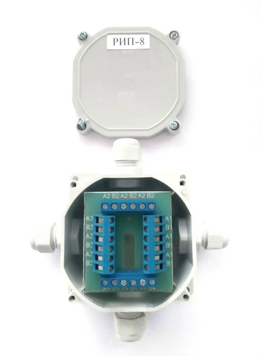 Разветвитель интерфейсов RS-485/232 РИП-8 IP-67