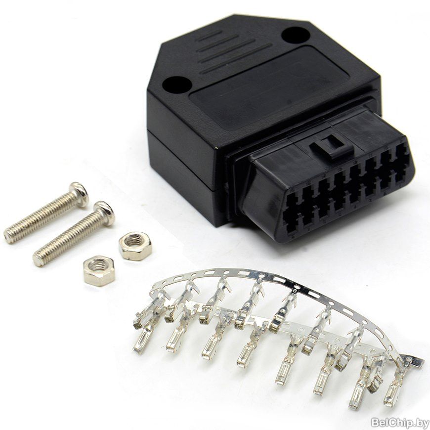Разъём питания низковольтный OBD2-F / розетка OBD2