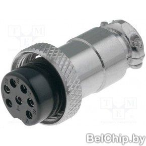 Разъем цилиндрический GX16M-7A / гнездо 7pin на кабель