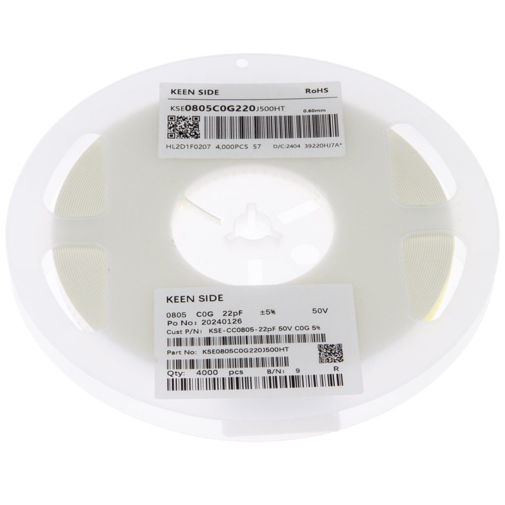 Конденсатор KSE-CC0805-22pF 50V C0G 5%