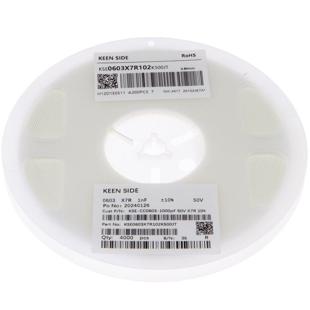 Конденсатор KSE-CC0603-1000pF 50V X7R 10%