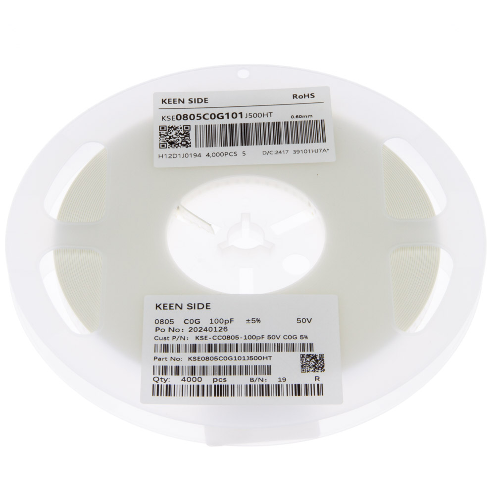 Конденсатор KSE-CC0805-100pF 50V C0G 5%