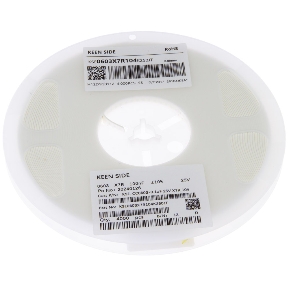 Конденсатор KSE-CC0603-0.1uF 25V X7R 10%