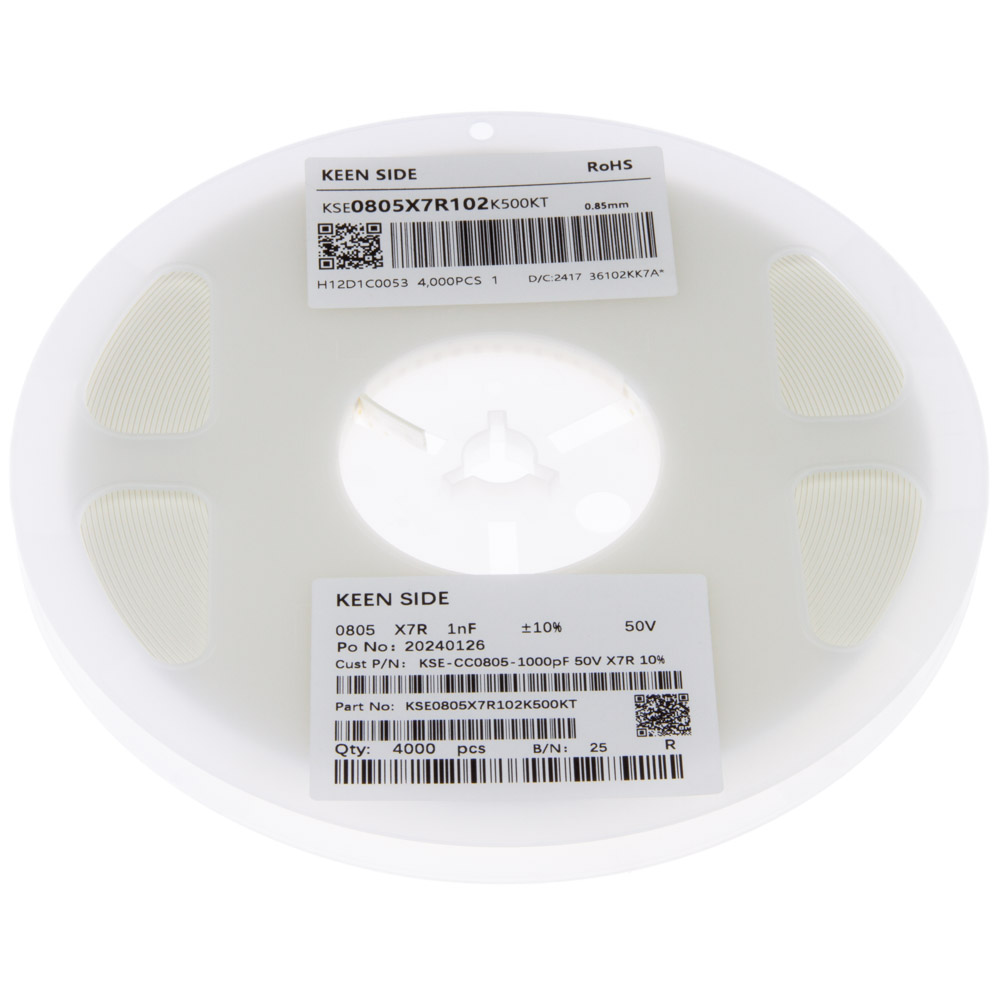 Конденсатор KSE-CC0805-1000pF 50V X7R 10%