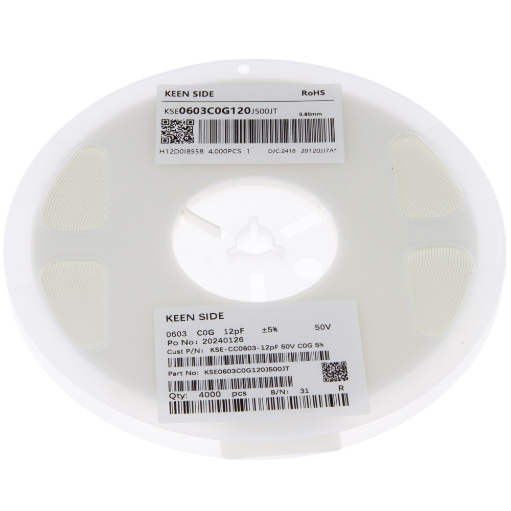 Конденсатор KSE-CC0603-12pF 50V C0G 5%