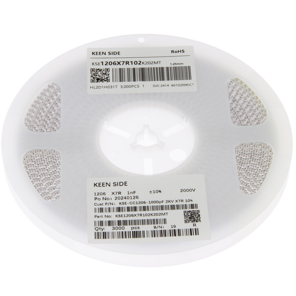 Конденсатор KSE-CC1206-1000pF 2KV X7R 10%
