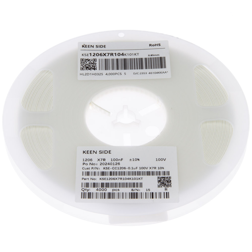 Конденсатор KSE-CC1206-0.1uF 100V X7R 10%