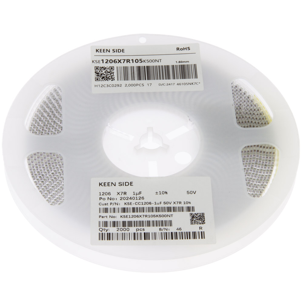 Конденсатор KSE-CC1206-1uF 50V X7R 10%