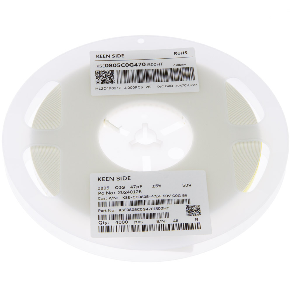 Конденсатор KSE-CC0805-47pF 50V C0G 5%