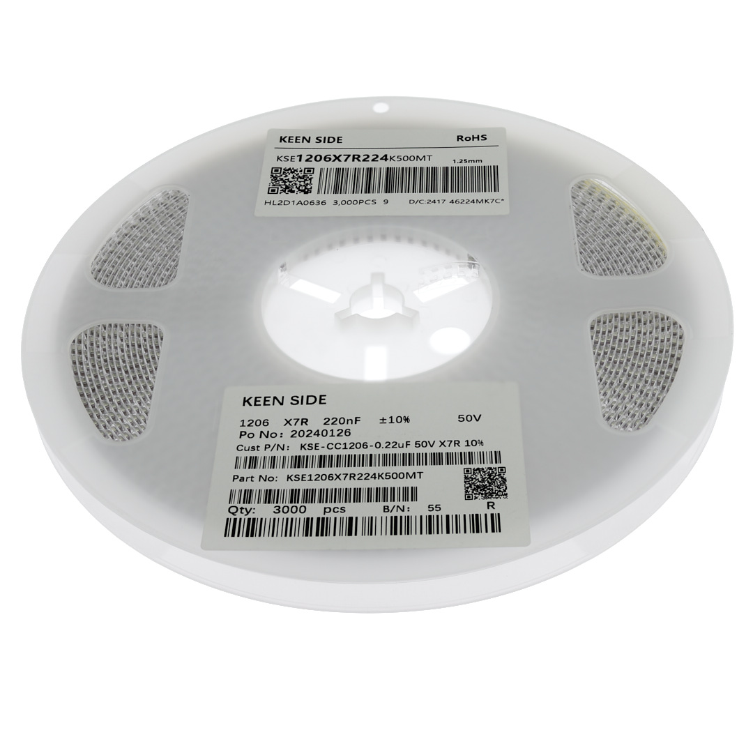 Конденсатор KSE-CC1206-0.22uF 50V X7R 10%