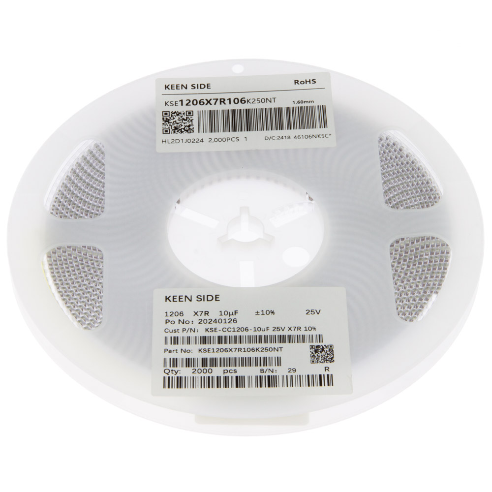 Конденсатор KSE-CC1206-10uF 25V X7R 10%