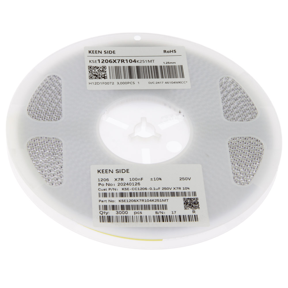 Конденсатор KSE-CC1206-0.1uF 250V X7R 10%
