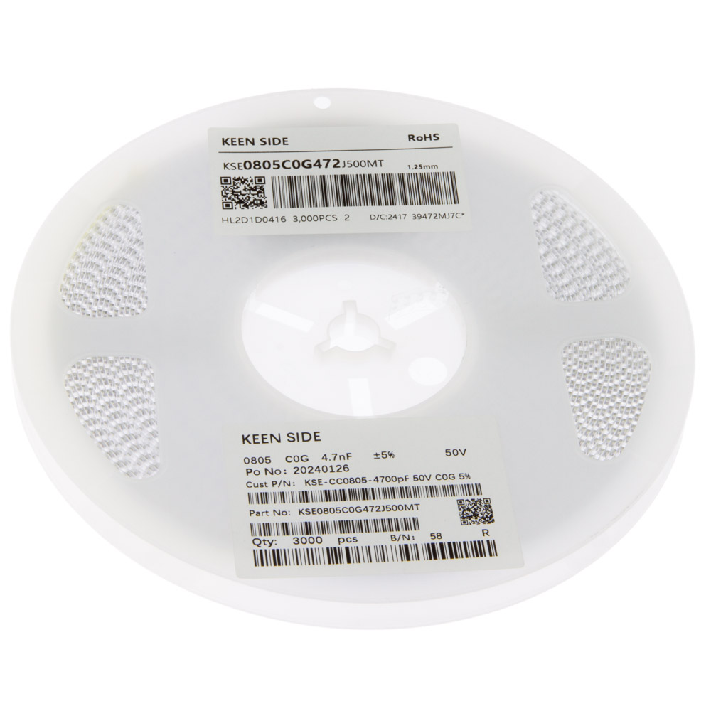 Конденсатор KSE-CC0805-4700pF 50V C0G 5%