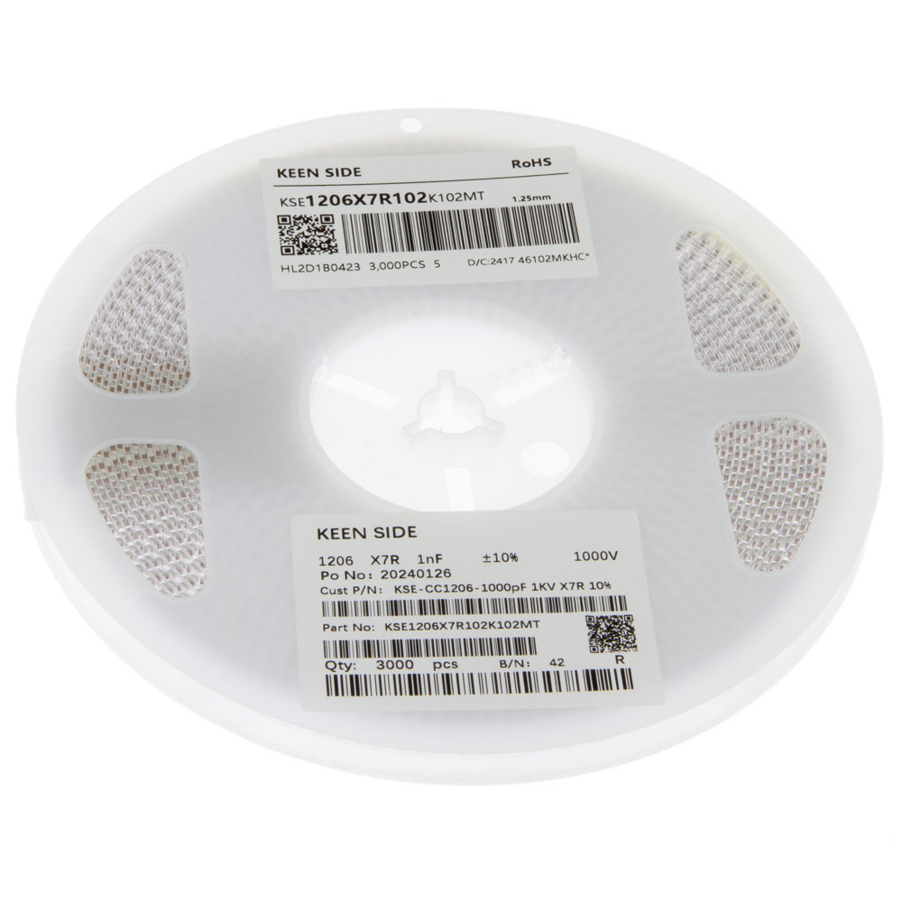 Конденсатор KSE-CC1206-1000pF 1KV X7R 10%