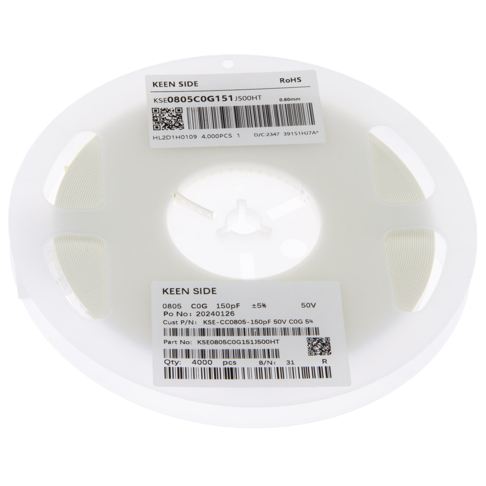 Конденсатор KSE-CC0805-150pF 50V C0G 5%