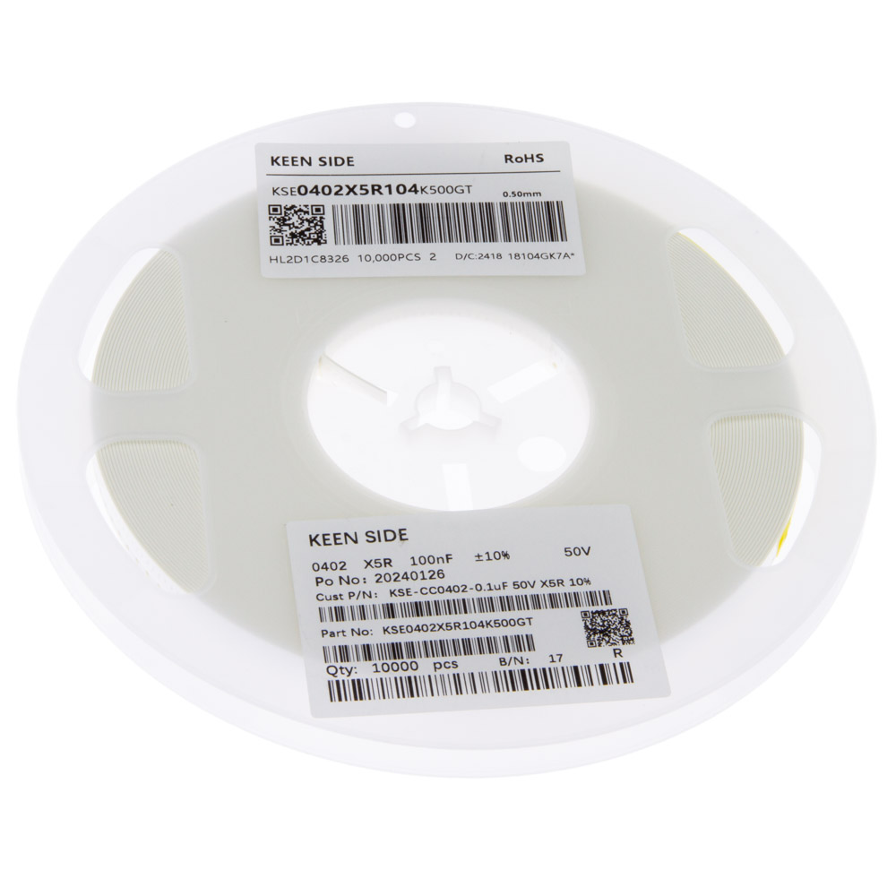Конденсатор KSE-CC0402-0.1uF 50V X5R 10%