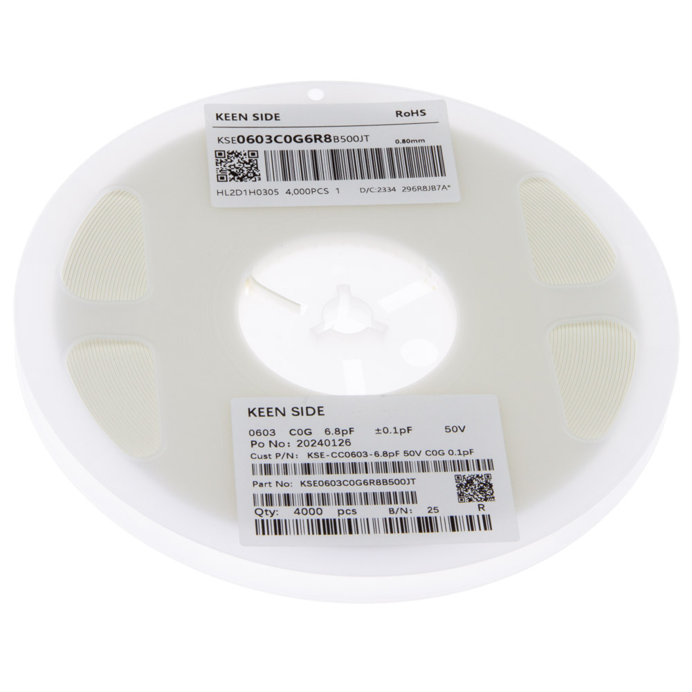 Конденсатор KSE-CC0603-6.8pF 50V C0G 0.1pF
