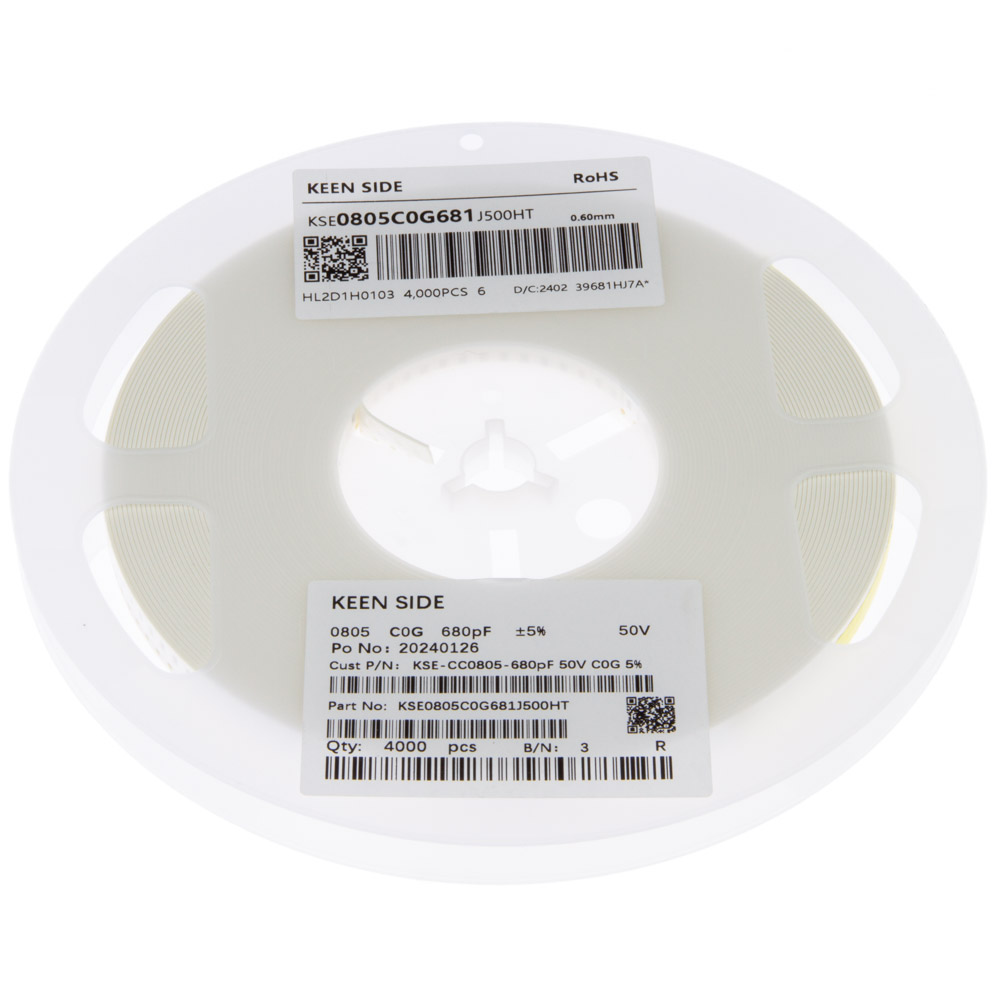 Конденсатор KSE-CC0805-680pF 50V C0G 5%