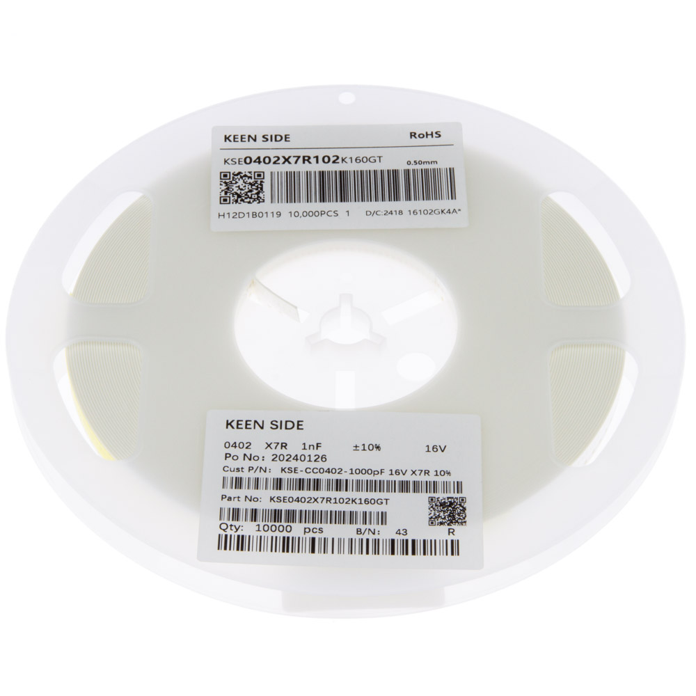 Конденсатор KSE-CC0402-1000pF 16V X7R 10%