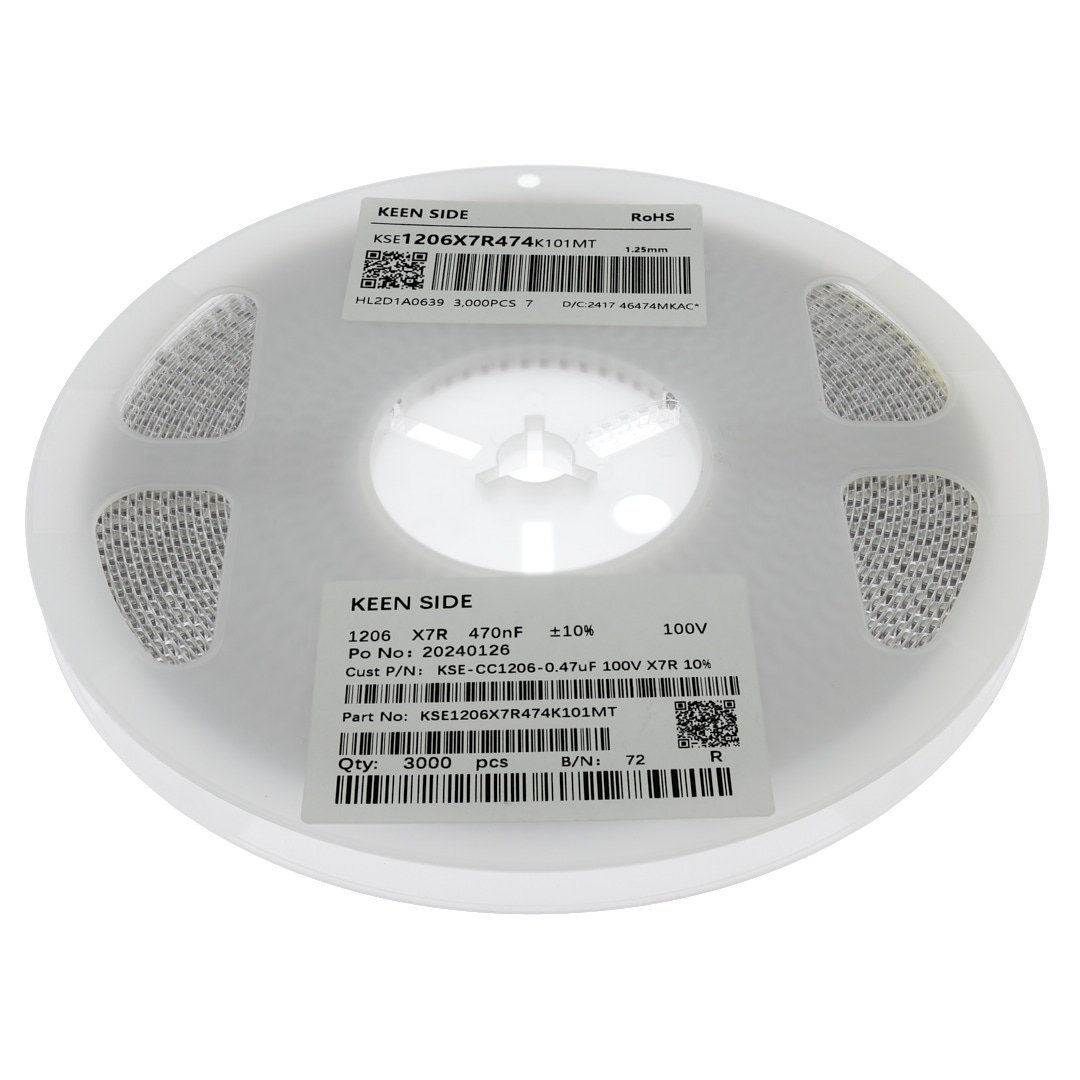 Конденсатор KSE-CC1206-0.47uF 100V X7R 10%